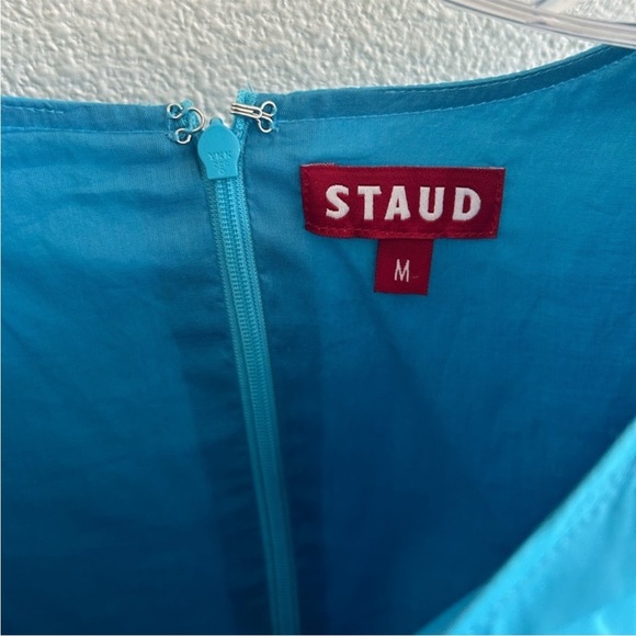 Staud Tangier Cutout Long Sleeve Maxi Dress Blue - Picture 4 of 11